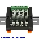 Dimmer Module DIN rail, 4 Channel, 3.3V/5V logic, 10A/600V per channel