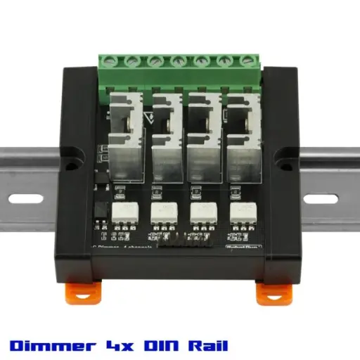 Dimmer Module DIN rail, 4 Channel, 3.3V/5V logic, 8A/600V per channel